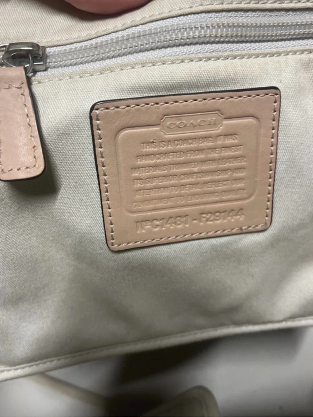 Coach Beige and Tan Monogram Tote